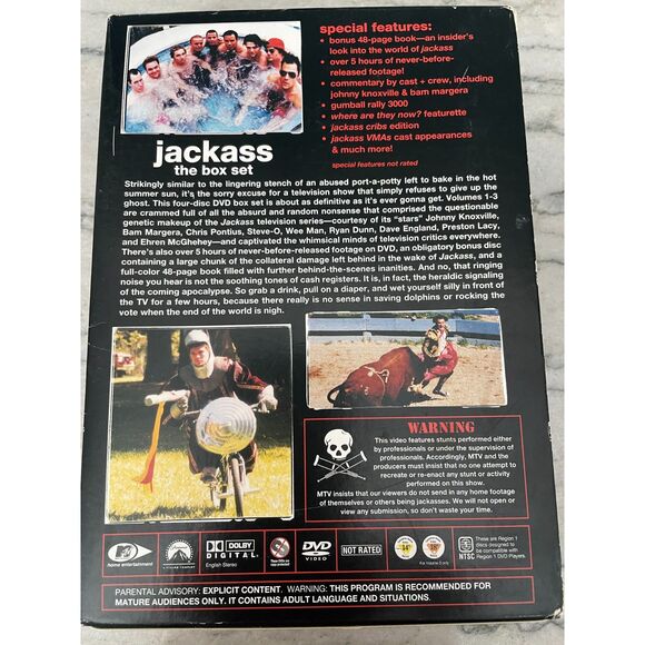 MTV's JACKASS the box set, three DVD's with Bonus Disc, and Photo Booklet - Picture 3 of 17